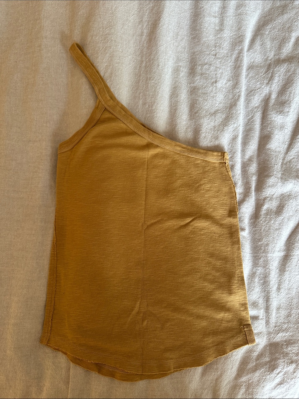 We The Free One-Shoulder Tank Top in Mustard